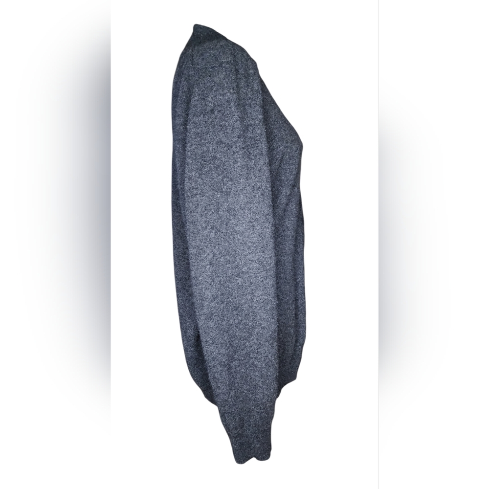 Club Room Dark Gray Cashmere Button Up Sweater, Womens Medium - Picture 4 of 7